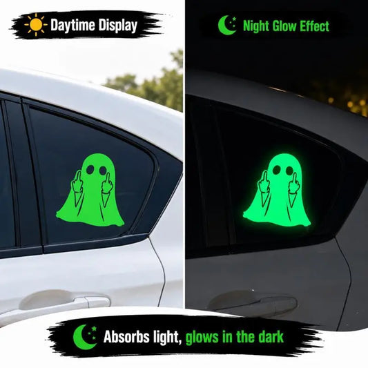 2 Adesivos de Carro que Brilham no Escuro, Engraçados para Halloween, Decalques para Janelas Laterais e Traseiras