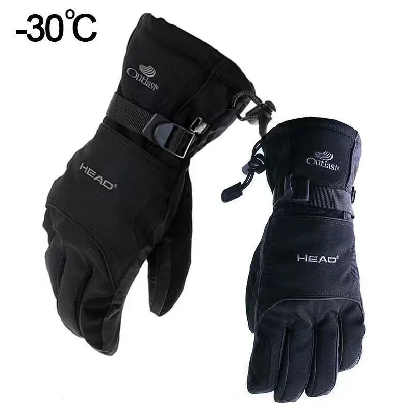Nova marca luvas de esqui dos homens luvas de snowboard snowmobile motocicleta equitação luvas de inverno à prova de vento à prova dwindproof água unisex luvas de neve