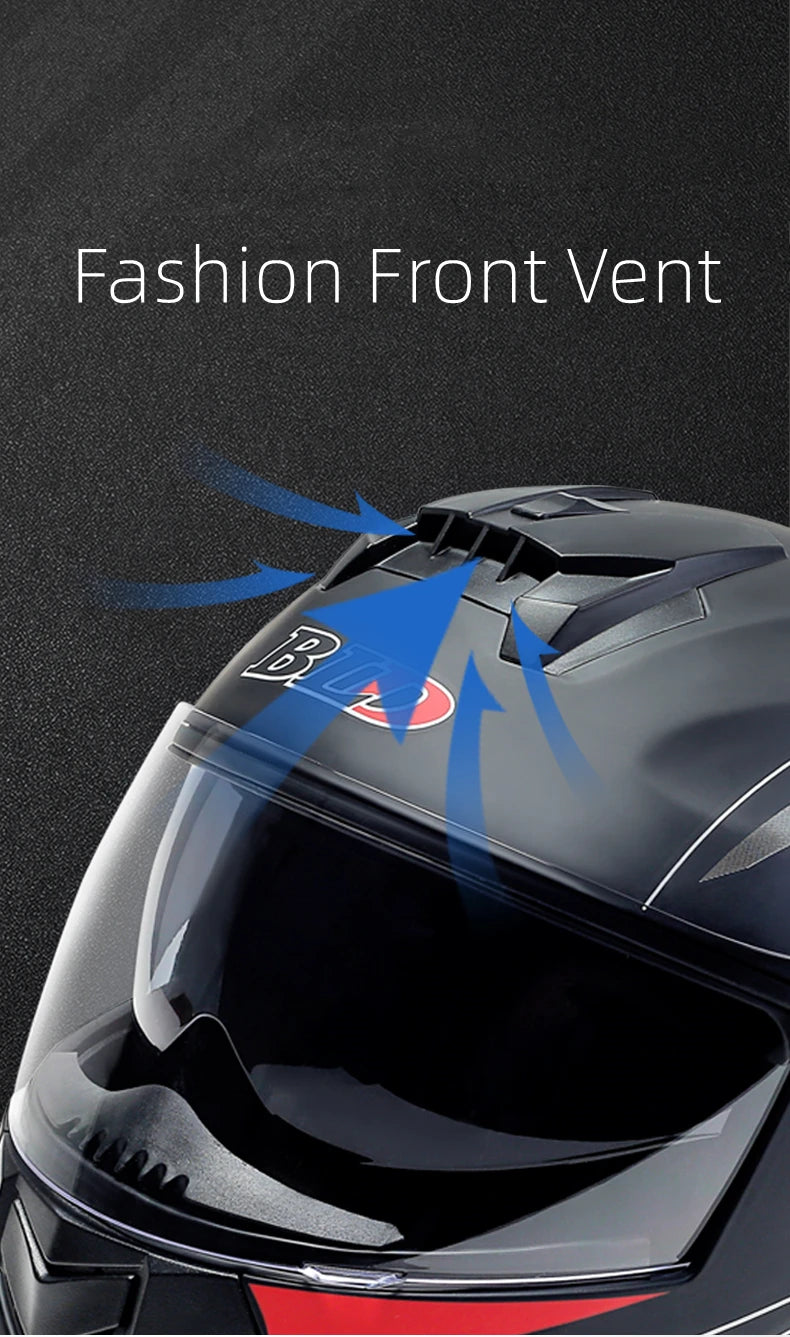Bld masculino feminino moda dupla lente capacetes de corrida motocross modular flip up casco moto personalizado capacete rosto cheio da motocicleta