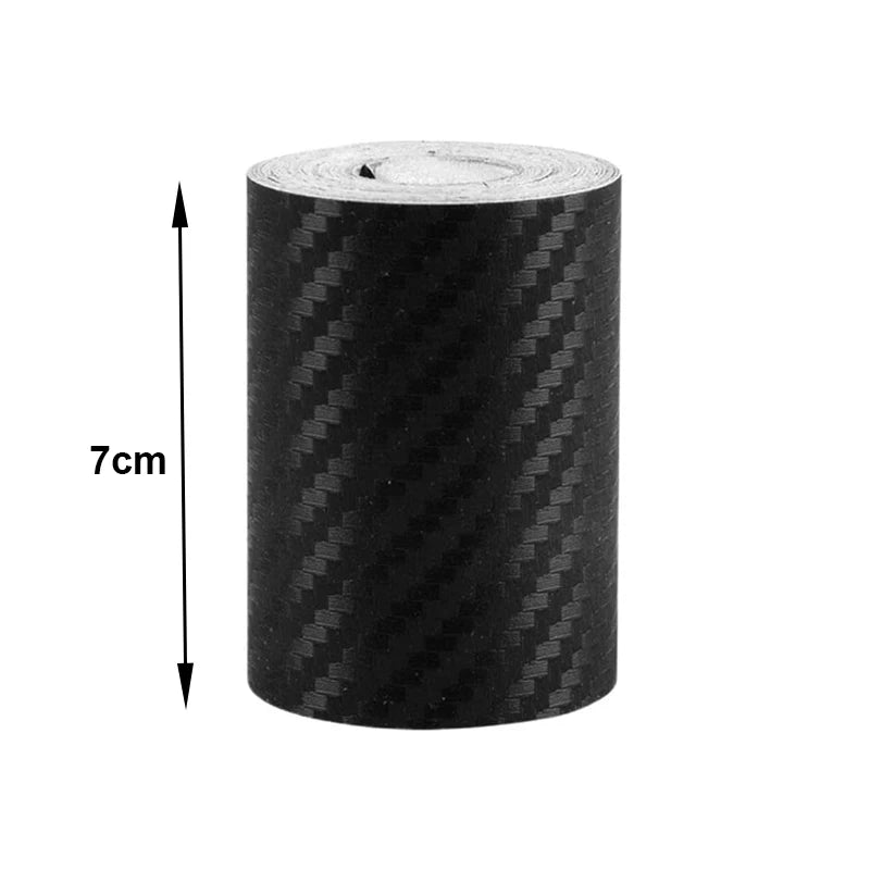 3d nano fita de fibra de carbono do carro preto porta borda guardas espelho lateral anti-risco tira de colisão à prova dwaterproof água protetor filme fita