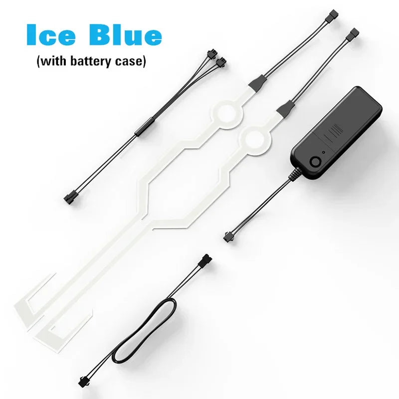Helmet Strip EL Sticker Led Helmet Light Strip Motorcycle Helmet Light Night Riding Accessory Waterproof LED Cold Light Amagi