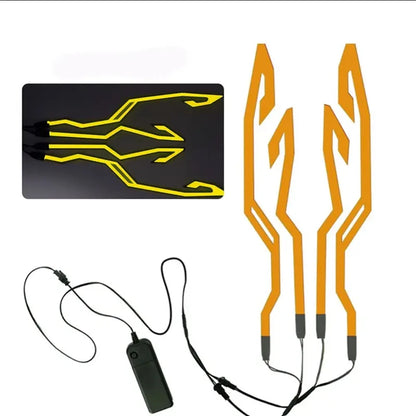 Faixa de luz para capacete, adesivo el, led, luz para capacete de motocicleta, acessórios noturnos, à prova d'água, luz fria