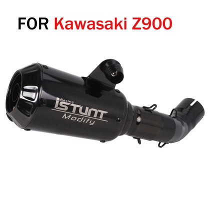 Ponteira de Escape Slip-On para Kawasaki Z900 Z900E Z900 A1 A2 2017-2026, Silenciador e Tubo Intermediário de Escape para Motocicleta Z900