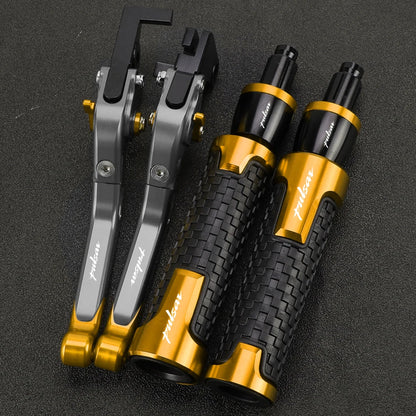 Alavanca de freio de embreagem dobrável ajustável para motocicleta, Grips do guidão termina, Bajaj Pulsar 200 NS, 200 RS, 200 A, 2021 2022 2023 2024