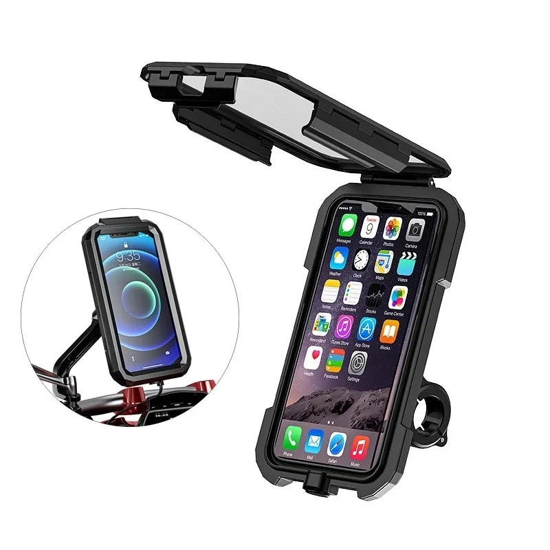 Waterproof Phone Case para bicicleta e motocicleta, celular Mount Bag, moto, scooter, suporte do telefone, guidão, espelho retrovisor, 3 a 8"
