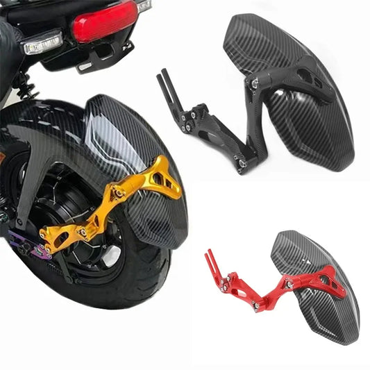 Para-lama Traseiro Ajustável CNC Craft para Motocicleta 3ª Geração, Imitação de Fibra de Carbono, Liga de Alumínio, Para-lama de Roda Traseira