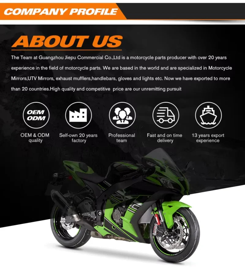 Espelhos Laterais Personalizados em Alumínio CNC para Kawasaki Z750 Ninja250 Honda R1 R6 FZ6 Acessórios para Motocicletas Suzuki Yamaha
