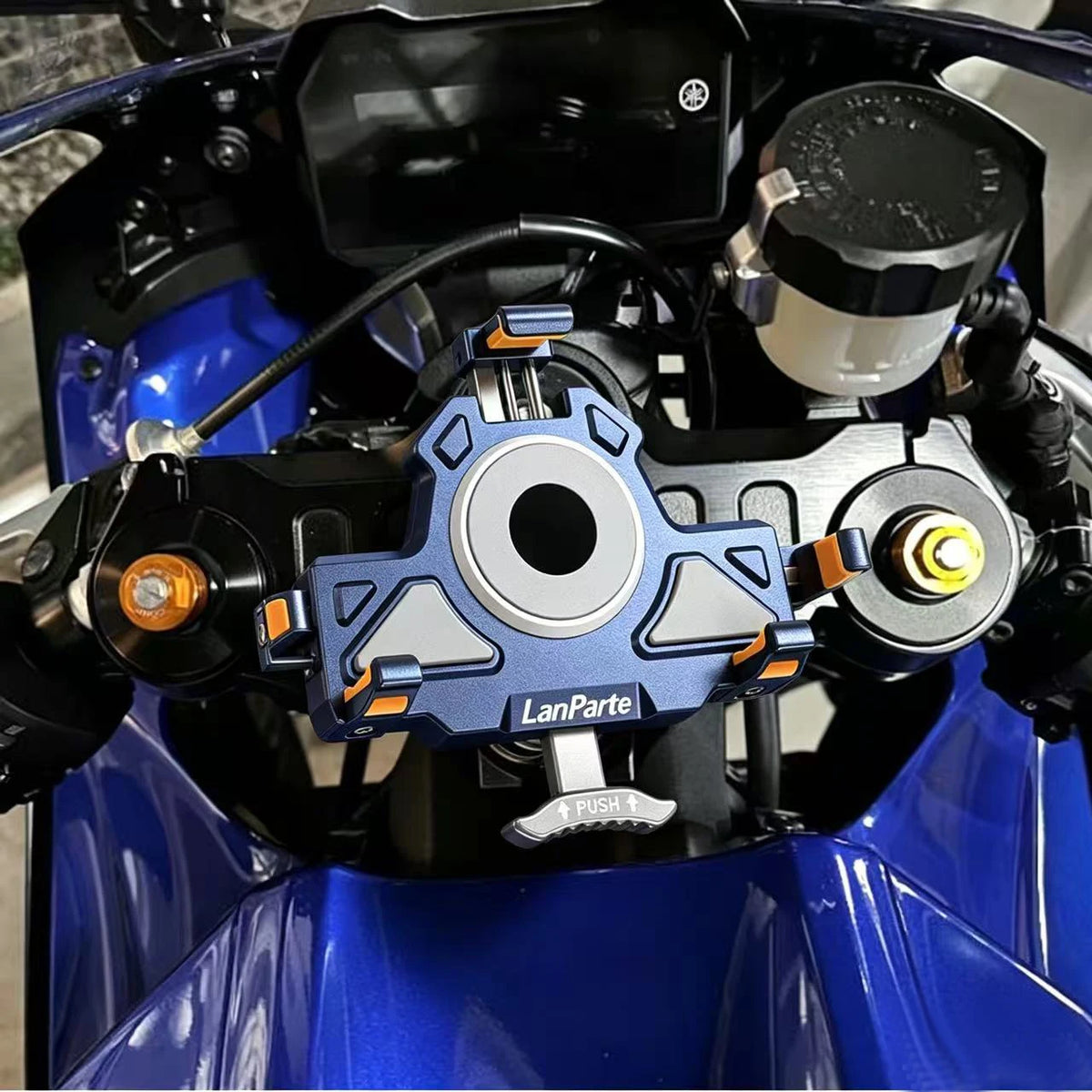 Suporte para celular para Kawasaki Ninja 400/500/650 2019–2026 em alumínio com absorção de choque 360 °   Suporte de Navegação Metálico Ajustável