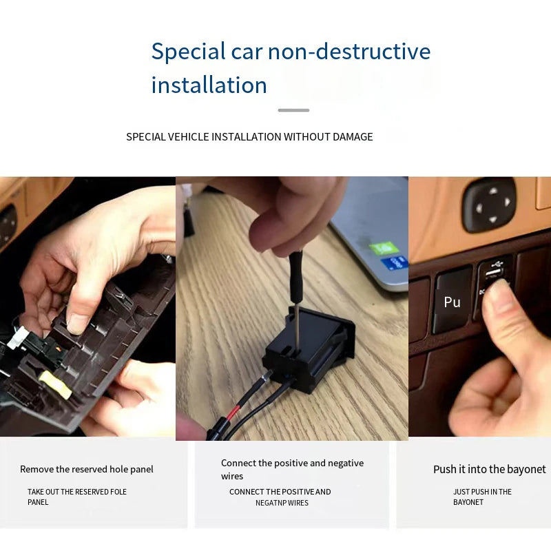 Adaptador de carga rápida rápida 3 portas usb carregador de telefone no adaptador de carregador de carro para 12v/24v caminhão motocicleta rv barco marinho