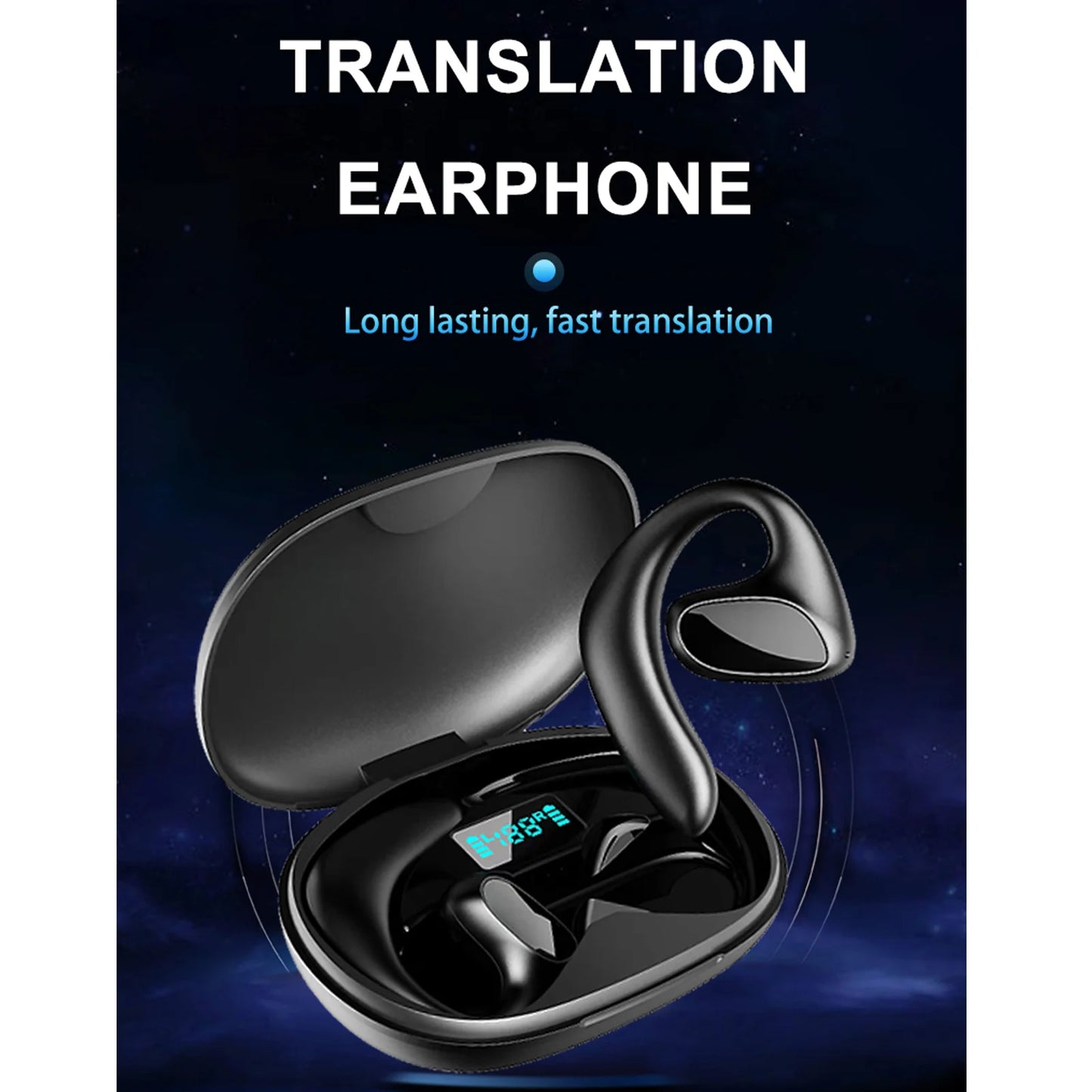 M8 tradutor de idiomas fones de ouvido inteligente 144 idiomas de alta precisão sem fio bluetooth dispositivo tradutor em dois sentidos