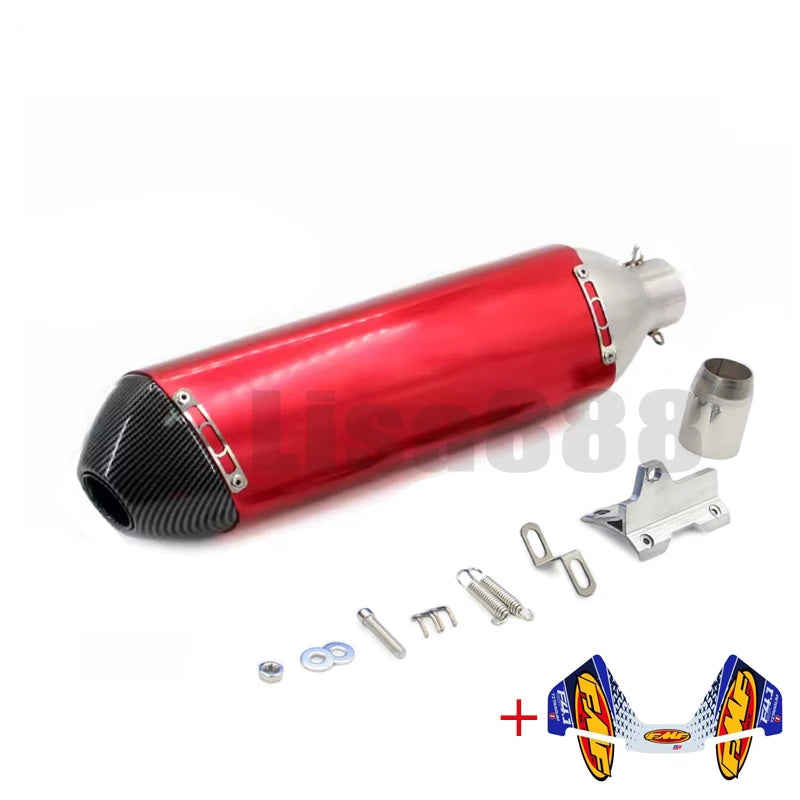 51mm comprimento universal 470mm entrada da motocicleta fmf 4t silenciador de escape tubo fuga moto com db assassino escapa para moto
