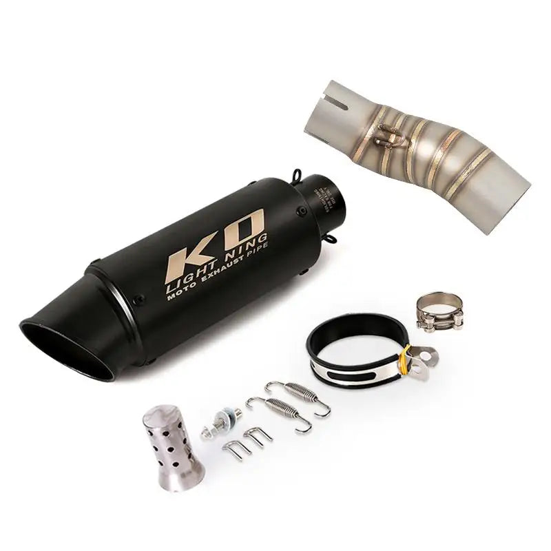 Tubo de escape para motocicleta CFMOTO, aço inoxidável, deslizamento, DB Killer removível, Escape Mid Link, DB Killer, 51mm, 2022 a 2024