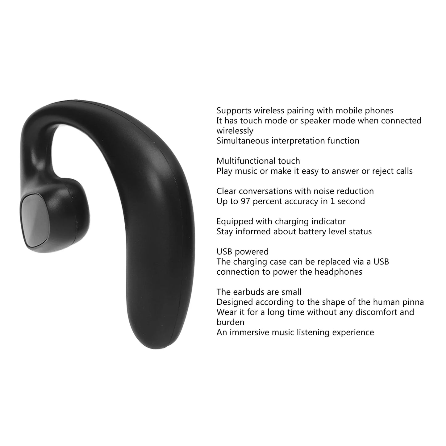 M8 tradutor de idiomas fones de ouvido inteligente 144 idiomas de alta precisão sem fio bluetooth dispositivo tradutor em dois sentidos