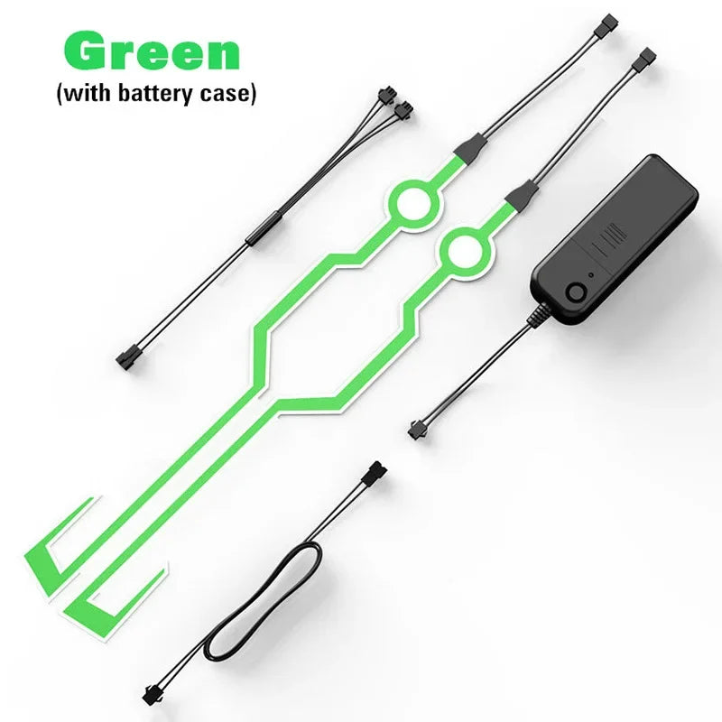 Helmet Strip EL Sticker Led Helmet Light Strip Motorcycle Helmet Light Night Riding Accessory Waterproof LED Cold Light Amagi