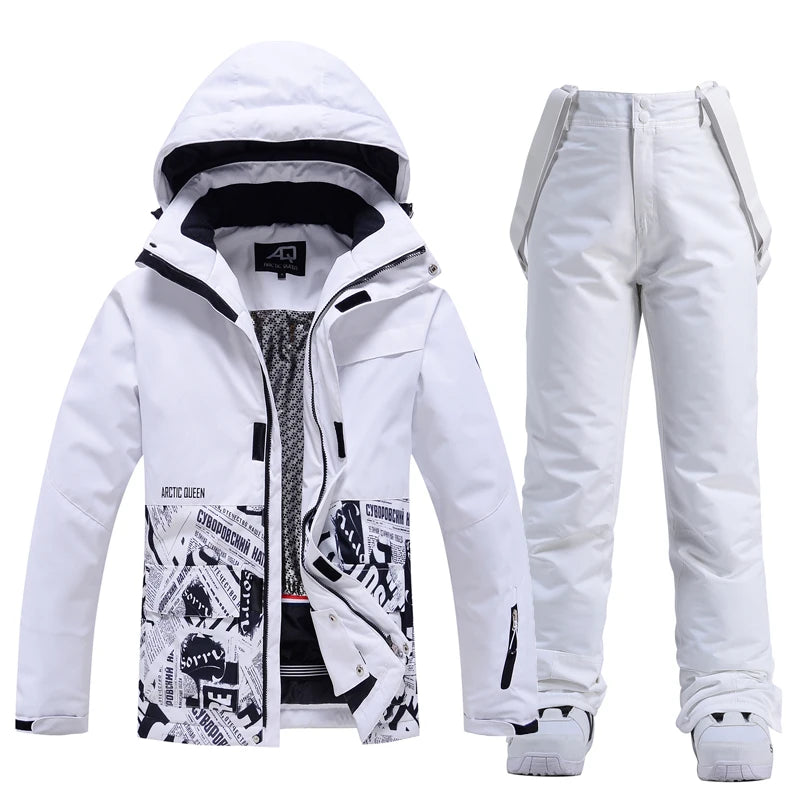 Roupa de neve masculina e feminina, roupas para snowboard, roupas de inverno, esqui, conjuntos de jaqueta e calça de neve, roupas de snowboard, feminino