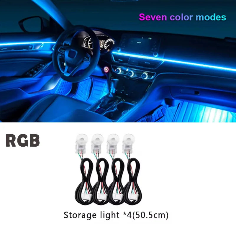 18 in 1 Symphony RGB Atmosphere Light Parts 20CM 35CM 75CM 110CM Light Strip Speaker Foot Lamp storage Light Main Sub Controller