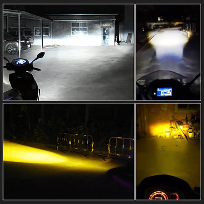 1 pçs 12v de alta qualidade h4/hs1 h6/ba20d 15w led 6 cob lâmpada do farol da motocicleta 1200lm 6000k hi/lo feixe luz branca amarela