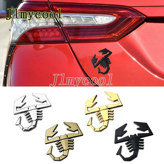 3d metal escorpião estilo do carro hrome liga de zinco adesivo emblema adesivo decalque para fiat abarth 500 600 124 125 595 egea