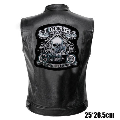Patches Bordados Grandes para Costurar ou Termocolantes em Couro, Jeans, Roupas, DIY, Motocicleta, Biker, Punk