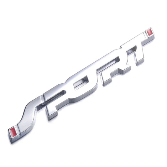Metal Styling Car Sticker, 3D, Cromo, Preto, Automático, Tronco, Corrida, Esporte, Carta, Logotipo, Emblema, Crachá, Decalque, Adesivo, Acessórios
