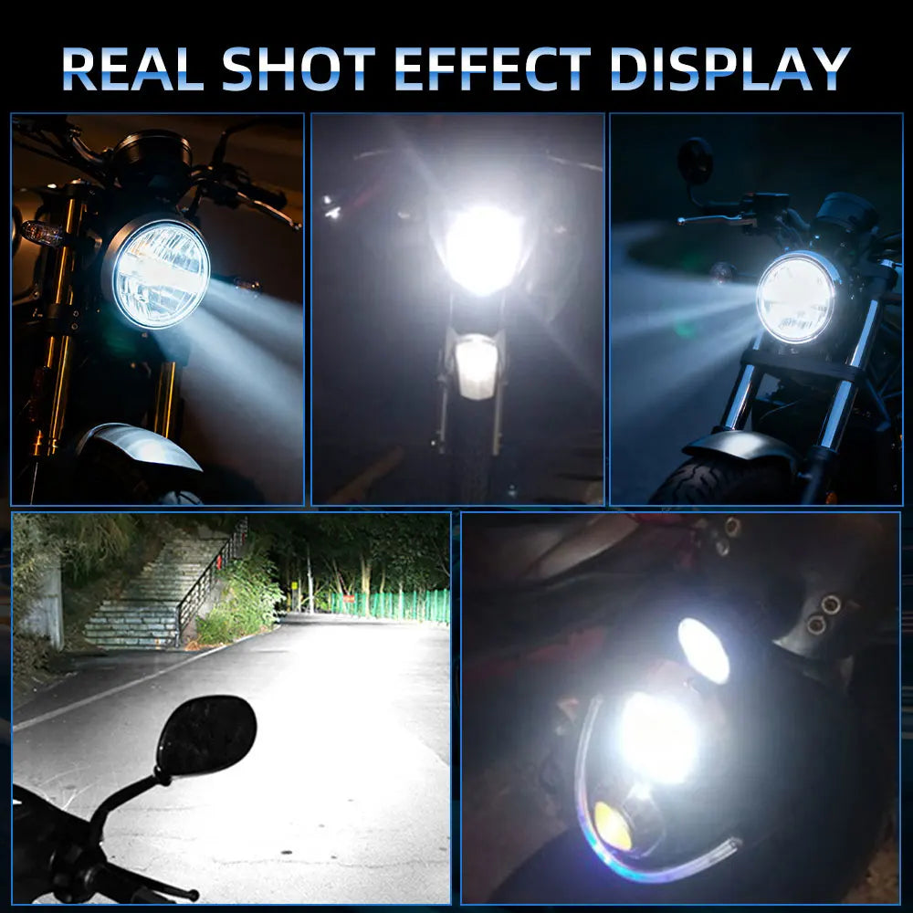 H4 led lâmpadas de farol da motocicleta hi lo feixe moto luzes para yamaha kawasaki suzuki h4 lâmpada led com canbus farol da motocicleta