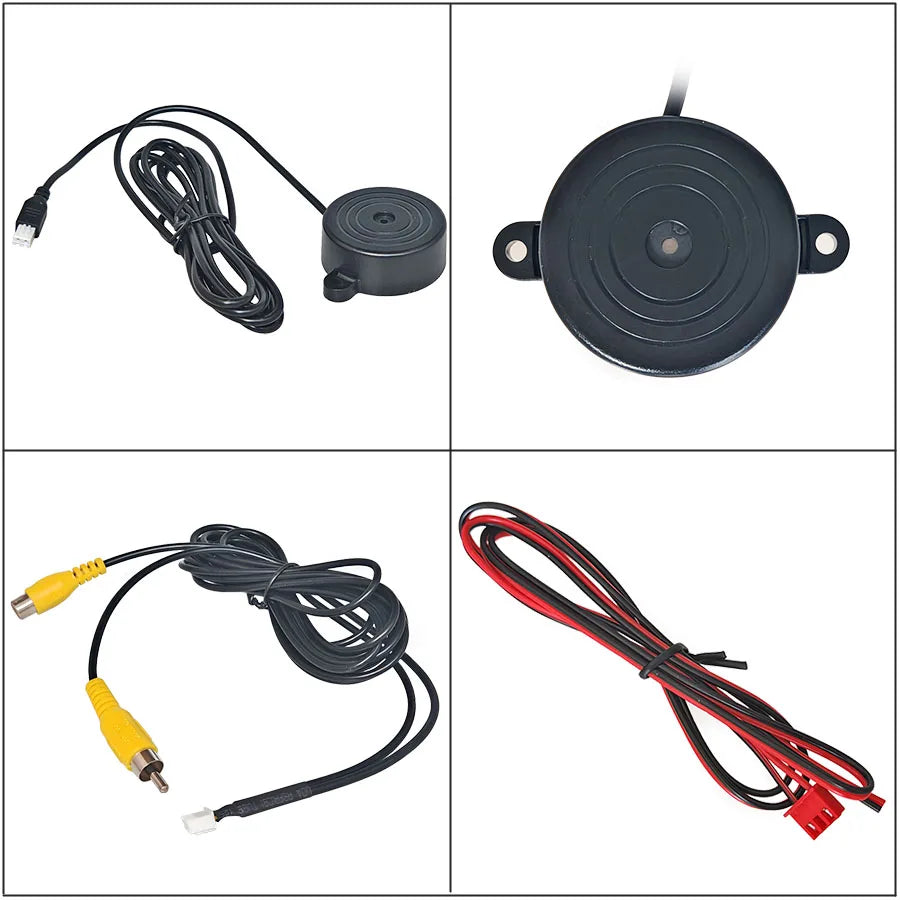 SMALUCK Car Reverse Video Parking Radar Sensor Rear View Backup Security System Sound Buzzer Alert Alarm for Camera Car Monitor