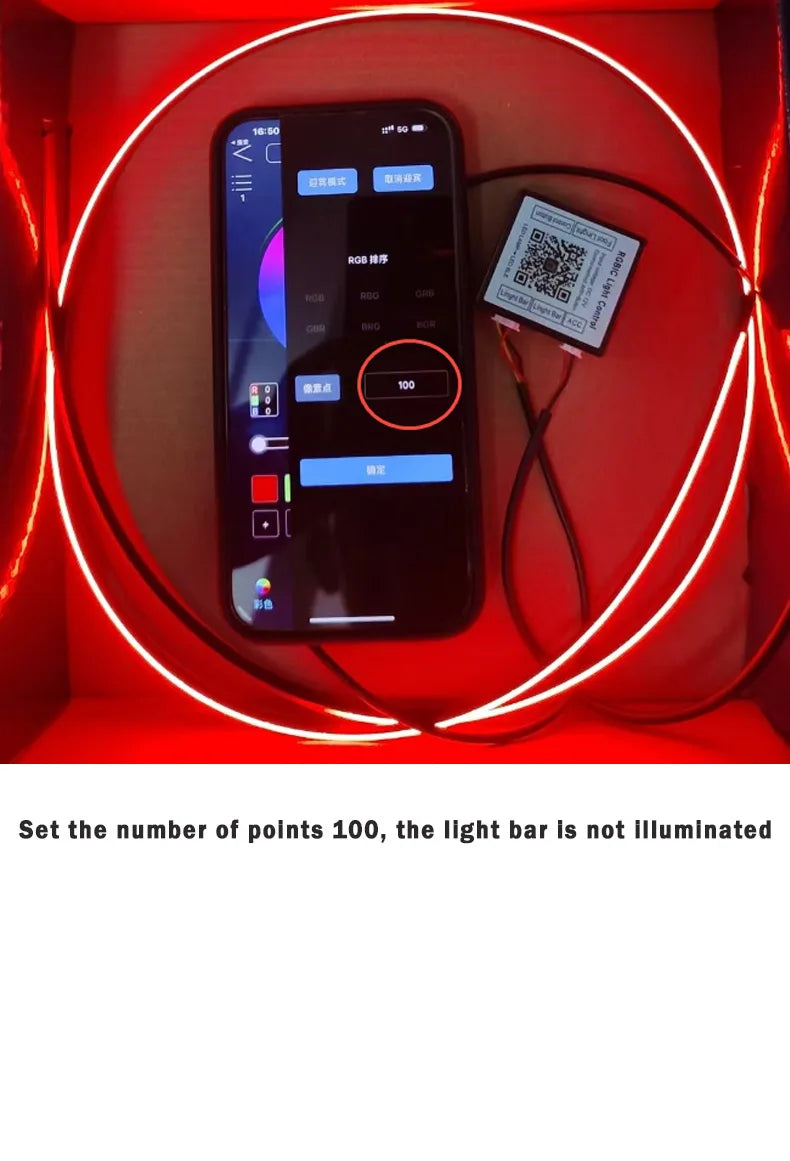 18/22 IN 1 Atmosphere Lamp Parts Symphony 213 Color 35cm 75CM 110CM Acrylic Light Strip Main Controller Sub Controller Speaker