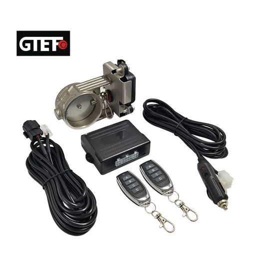 Kit de Válvula Elétrica Universal para Escape de Carro GTEFO 51 60 63 70 76MM com Controle Remoto Sem Fio e Botão de Acionamento Eletrônico Multiângulo