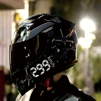 Adesivo de Vinil Refletivo 299 Km/h para Corrida, Impermeável e Durável em PVC, para Capacete de Moto e Decoração de Bicicleta (1 unidade)