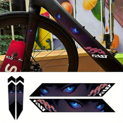 4 PÇS/SET Anime Ciclismo Adesivo, Alta Qualidade, À Prova D' Água, Ótimo para Bicicleta Notebook, Anime-Sport Decalque Personalizado Exclusivo