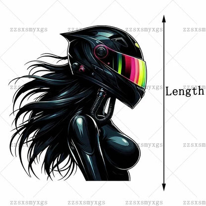 Adesivos de carro para meninas com tema escuro, adequados para corpo de carro, pára-brisa, capacete de motocicleta, porta-malas, decalque de vinil, acessórios de carro