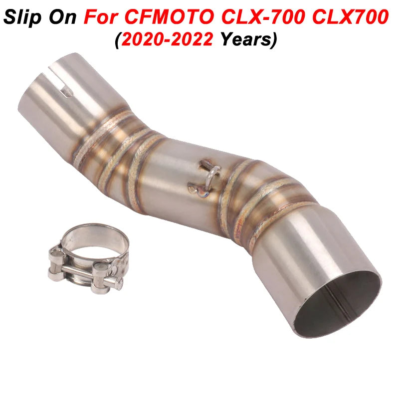 Sistemas de escape da motocicleta 51mm mid link tubo moto silenciador db assassino deslizamento para cfmoto CLX-700 clx700 clx 700 2020-2022