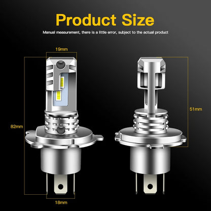 1 peça/2 peças faróis de motocicleta para yamaha mt07 mt03 mt09 branco super brilhante 12000lm h4 9003 hs1 lâmpadas de farol canbus