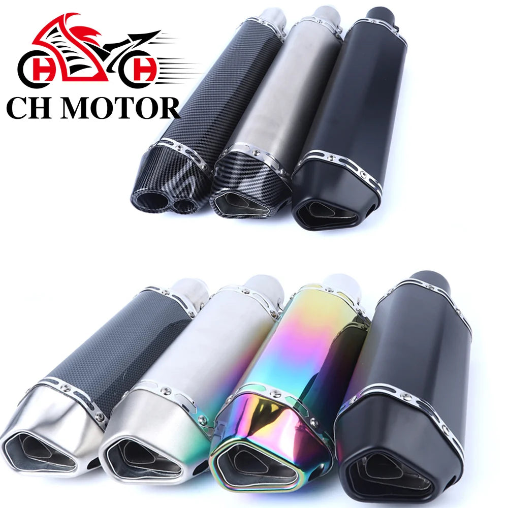 Escorregar em 38-51mm universal escape da motocicleta para motos de alta qualidade para atv bicicleta de rua peças de reposição da motocicleta