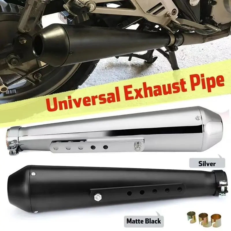 Silenciador de escapamento universal para motocicleta, retrô, vintage, clássico, galvanoplastia, escape moto para cg125 sr400 cb500 vt500 cm300 500 cafe