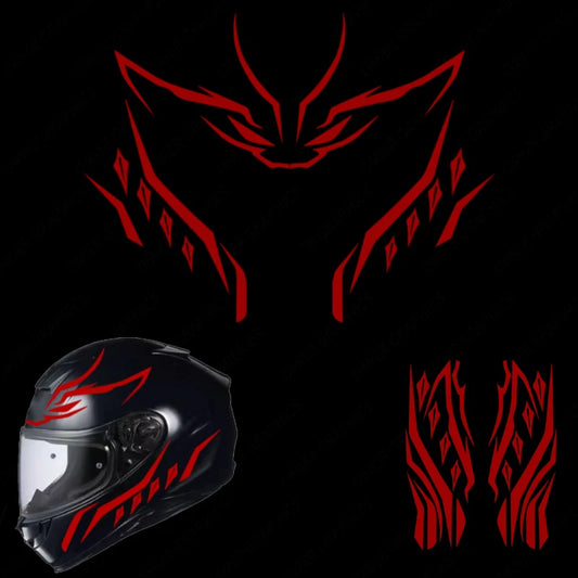Acessórios de motocicleta adesivos de capacete decoração modificada para amarelo vermelho pantera preta abstrata