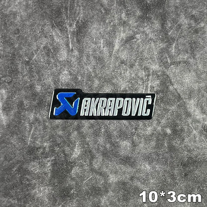 Adesivos de Metal para Escapamento de Motocicleta Akrapovic, Emblemas de Alumínio, Decalques de Logotipo para Silenciador de Moto, Acessórios para Motocicletas