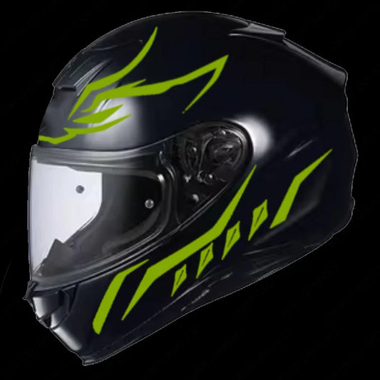 Acessórios de motocicleta adesivos de capacete decoração modificada para amarelo vermelho pantera preta abstrata