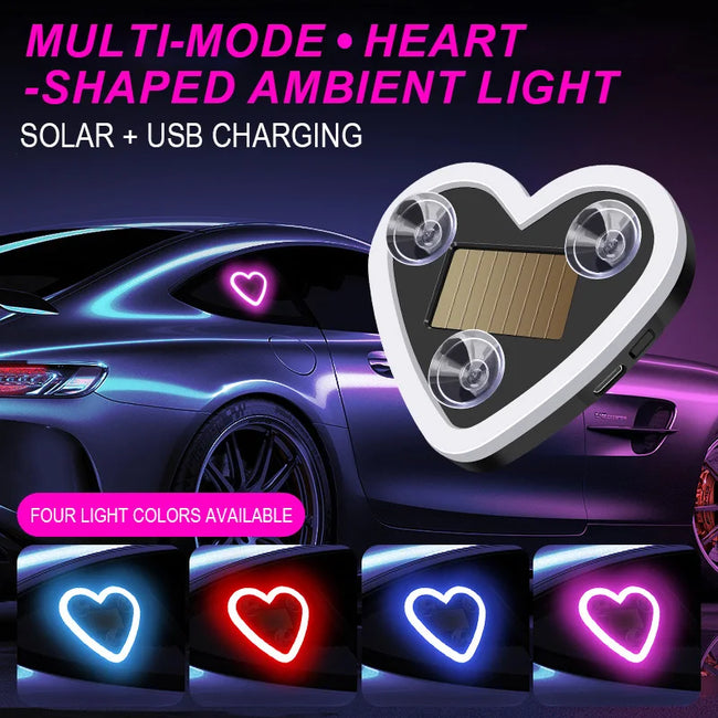 Luz de Atmosfera LED para Carro, Luzes Decorativas para Janela, Luzes Solares Brilhantes, Modificação de Carro com Neon