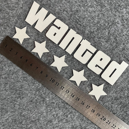 Adesivo de Vinil Impermeável para Motocicleta WANTED - Decoração Adaptável para Moto, Carroceria e Capacete
