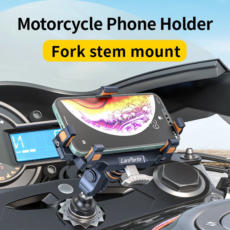 Suporte para celular para Kawasaki Ninja 400/500/650 2019–2026 em alumínio com absorção de choque 360 °   Suporte de Navegação Metálico Ajustável