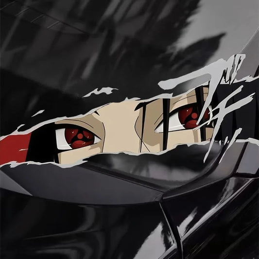 Adesivo Recortado do Olho Sharingan do Uchiha Itachi, Decalque de Vinil à Prova d'Água para Janela de Carro, Laptop, Skateboard, Presente Personalizado Exquisito