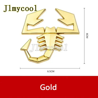 3d metal escorpião estilo do carro hrome liga de zinco adesivo emblema adesivo decalque para fiat abarth 500 600 124 125 595 egea