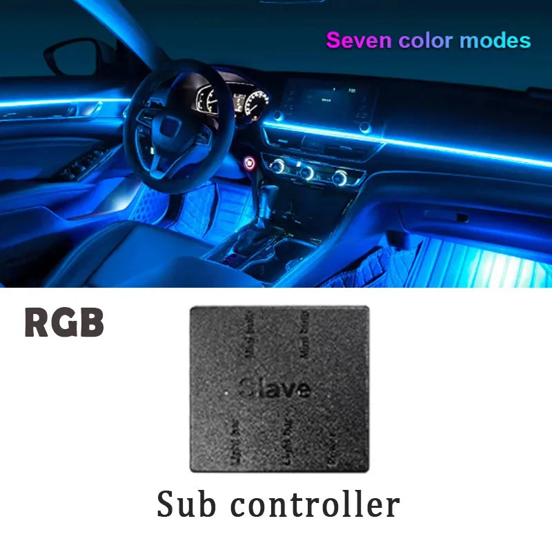 18 in 1 Symphony RGB Atmosphere Light Parts 20CM 35CM 75CM 110CM Light Strip Speaker Foot Lamp storage Light Main Sub Controller