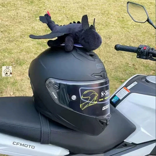Como Treinar Seu Dragão: Decoração de Capacete de Carro/Moto Desdentado, Boneco Dragão Preto Pequeno, Presente de Aniversário de Animação
