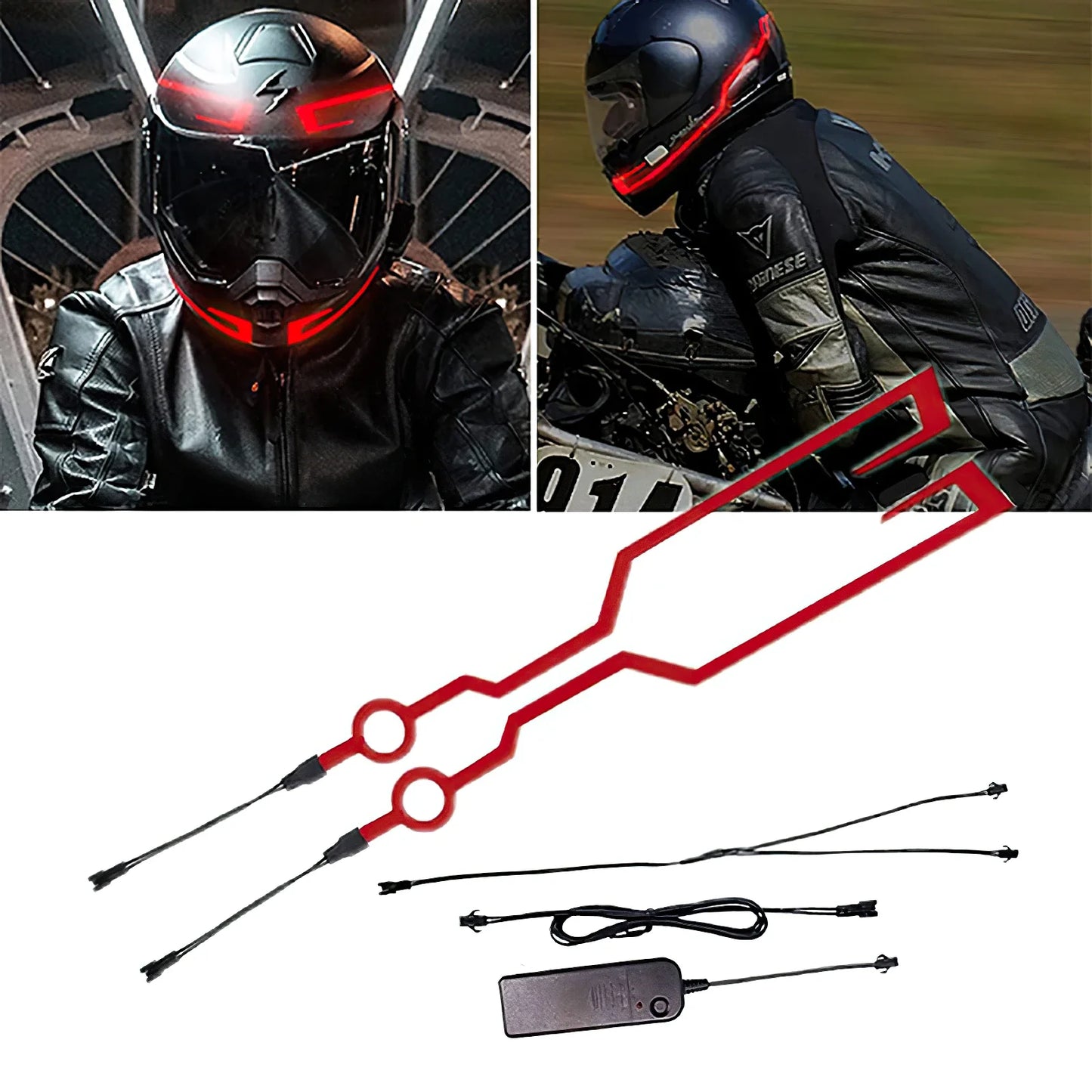 Helmet Strip EL Sticker Led Helmet Light Strip Motorcycle Helmet Light Night Riding Accessory Waterproof LED Cold Light Amagi