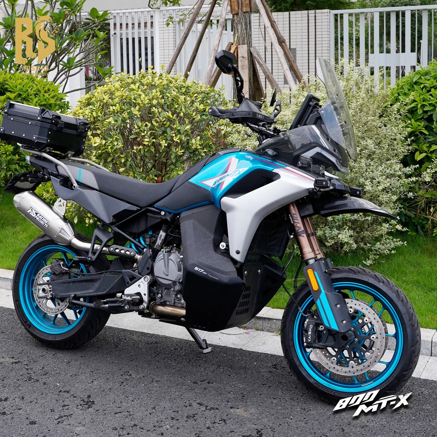 Para CFMOTO 800MTX 800MT-X 2026: Sistema Completo de Escape para Motocicleta com Silenciador, Tubo Intermediário e Ponteira Modificada Slip-On com DB Killer