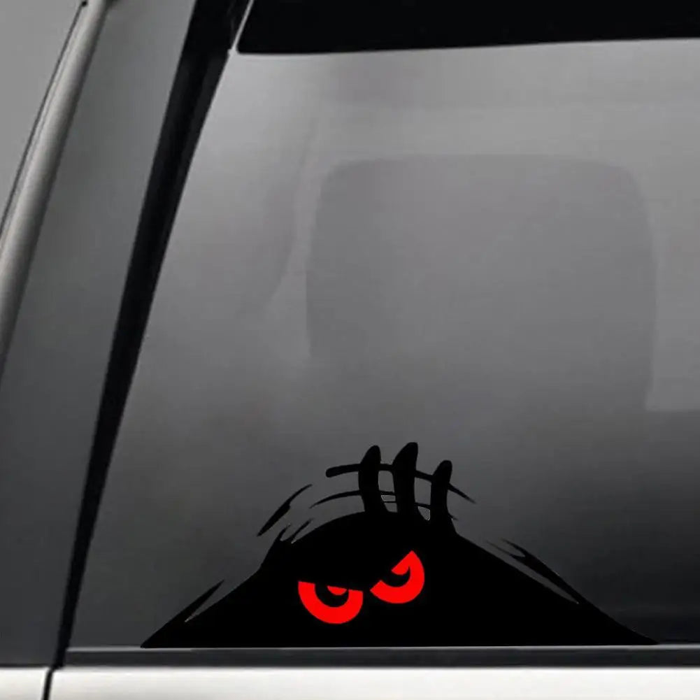 Capa de arranhões à prova d'água espreitando adesivo autoadesivo automático 3D olhos grandes adesivo estilo de carro decoração de farol