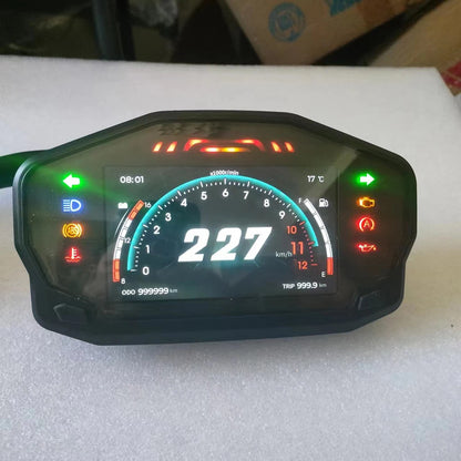 Velocímetro TFT universal para motocicleta, odômetro multifuncional com nível de combustível, medidor de temperatura da água, 1 cilindro, 2 cilindros, 4 cilindros, novo