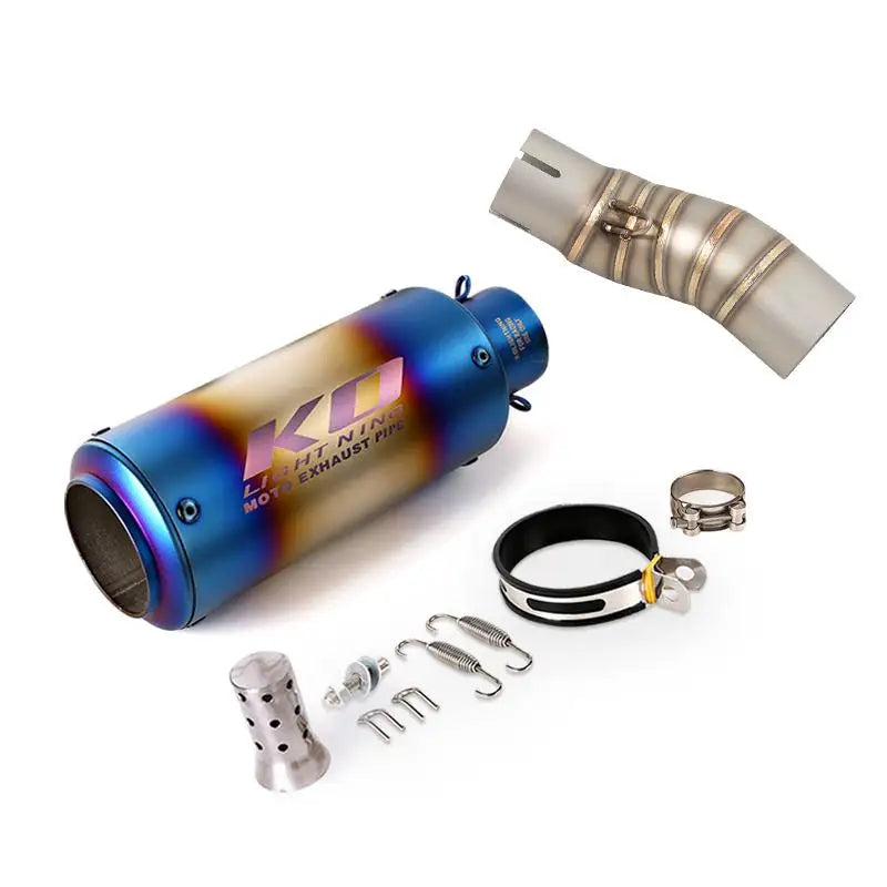 Tubo de escape para motocicleta CFMOTO, aço inoxidável, deslizamento, DB Killer removível, Escape Mid Link, DB Killer, 51mm, 2022 a 2024